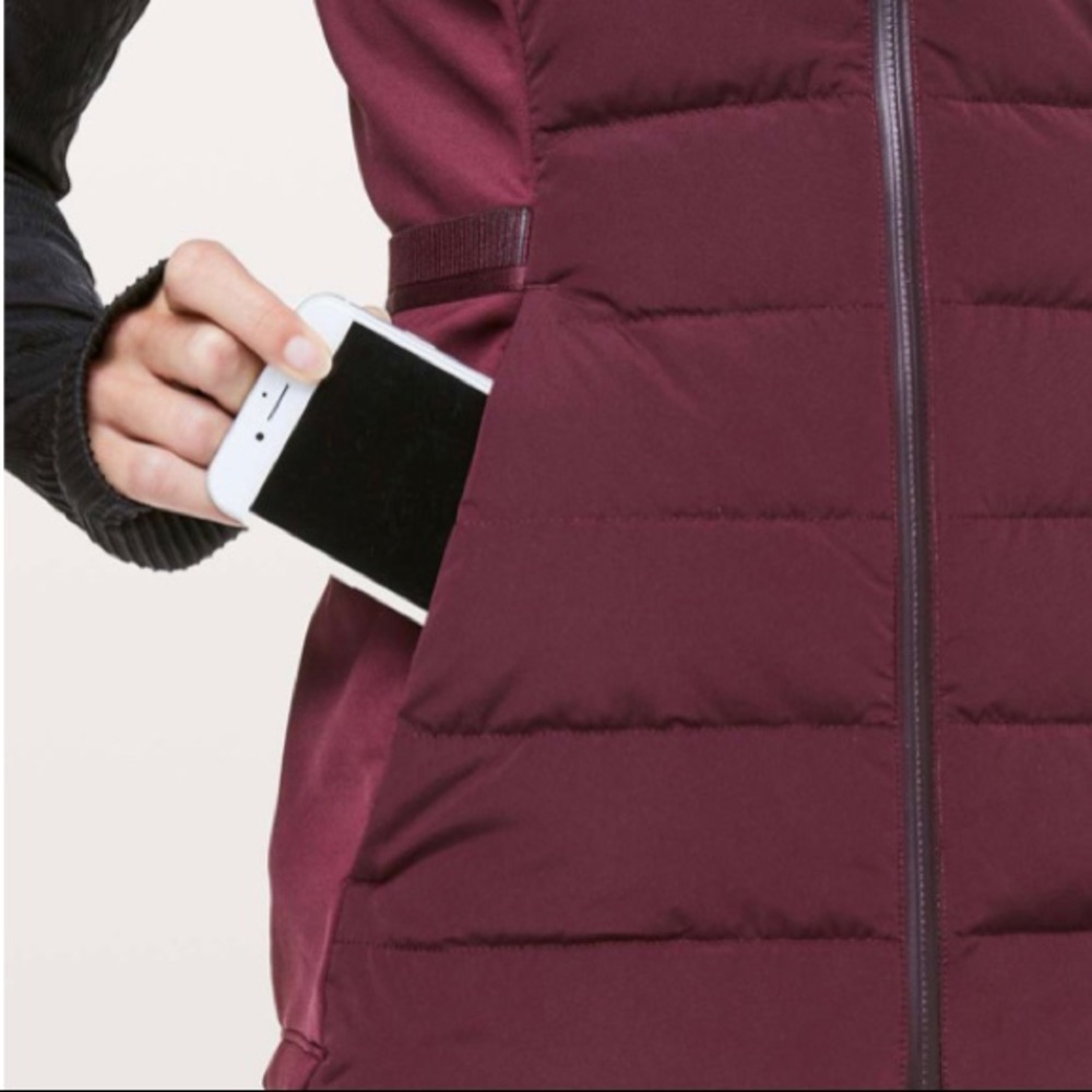 Lululemon Down For It All Vest Dark Adobe Size 4 - Picture 5 of 10